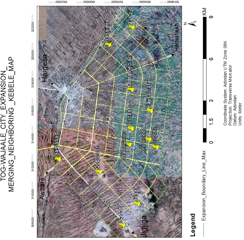Expansion Merging Neighboring Kebele Map